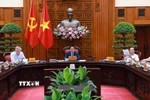 Thủ tướng Phạm Minh Chính chủ trì cuộc họp với các bộ, ngành để chuẩn bị đàm phán thương mại với Hoa Kỳ. (Ảnh: Dương Giang/TTXVN)