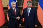 Chủ tịch Trung Quốc Tập Cận Bình và Chủ tịch Duma Quốc gia Nga (Hạ viện), ông Vyacheslav Volodin. (Ảnh: sputniknews)