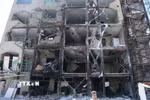 Tòa nhà bị phá hủy sau cuộc không kích của Mỹ và Israel tại Tehran, Iran. (Ảnh: THX/TTXVN)