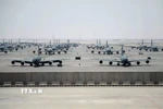 Máy bay quân sự Stratotankers KC-135 của Không lực Mỹ tại căn cứ không quân Al Udeid ở Qatar. (Ảnh: U.S. Air National Guard/TTXVN)