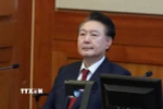 Tổng thống Hàn Quốc Yoon Suk Yeol tại Tòa án Hiến pháp ở Seoul ngày 20/2/2025. (Ảnh: THX/TTXVN)