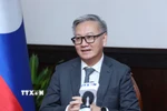 Bộ trưởng Bộ Ngoại giao Lào Thongsavanh Phomvihane trả lời phỏng vấn. (Ảnh: Xuân Tú/TTXVN)