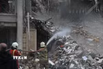 Cảnh đổ nát sau cuộc không kích tại Tehran, Iran, ngày 23/3/2026. (Ảnh: THX/TTXVN)