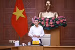 Thủ tướng Lê Minh Hưng chủ trì làm việc với lãnh đạo Bộ ngoại giao. (Ảnh: Dương Giang/TTXVN)