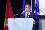 Thủ tướng Phạm Minh Chính phát biểu tại Diễn đàn Doanh nghiệp Việt Nam-Pháp. (Ảnh: Dương Giang/TTXVN)