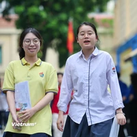 Thí sinh dự thi Tốt nghiệp Trung học phổ thông. (Ảnh: Minh Sơn/Vietnam+)
