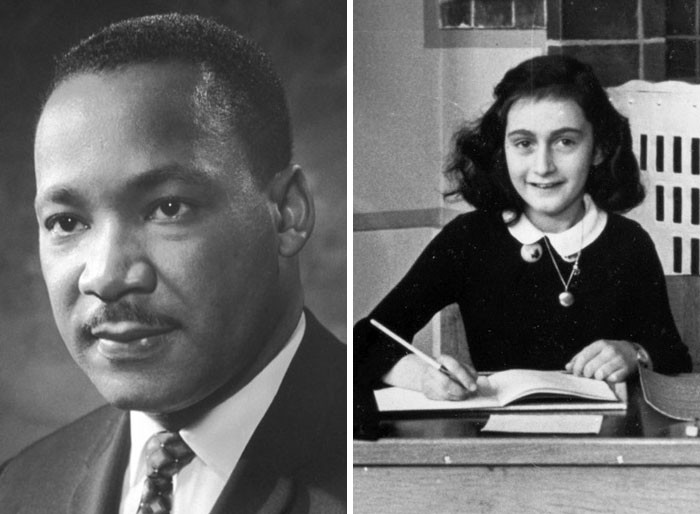 Martin Luther King, Jr. và Anne Frank được sinh ra trong cùng một năm. (Nguồn: Boredpanda)