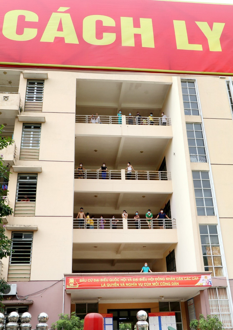 Khu cách ly tại Trung tâm giáo dục quốc phòng và an ninh - Trường Đại học Hùng Vương, sẵn sàng cho ngày bầu cử. (Ảnh: Trung Kiên/TTXVN)