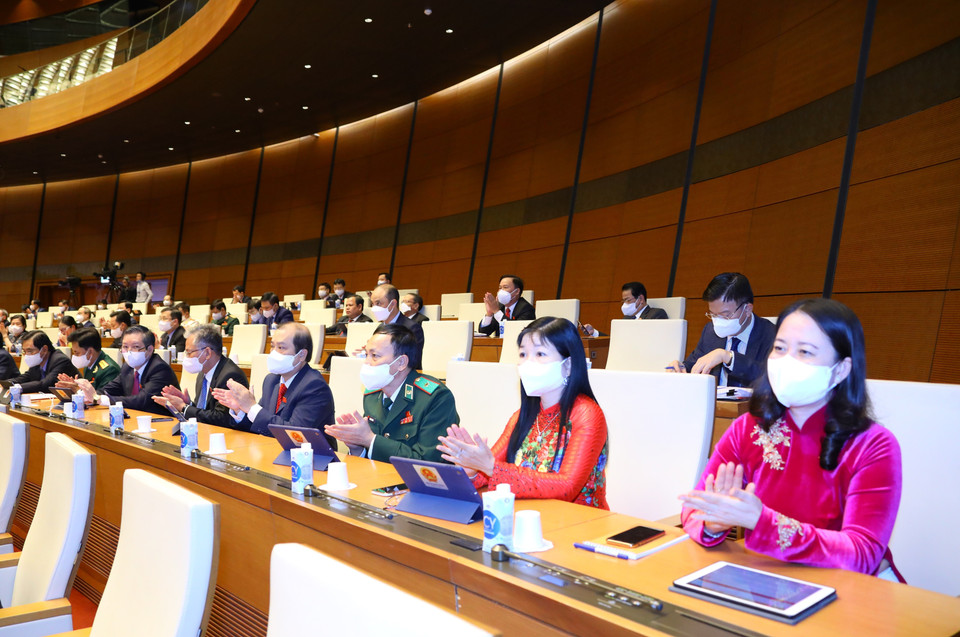 Các đại biểu Quốc hội dự phiên họp sáng 13/11. (Ảnh: Văn Điệp/TTXVN)