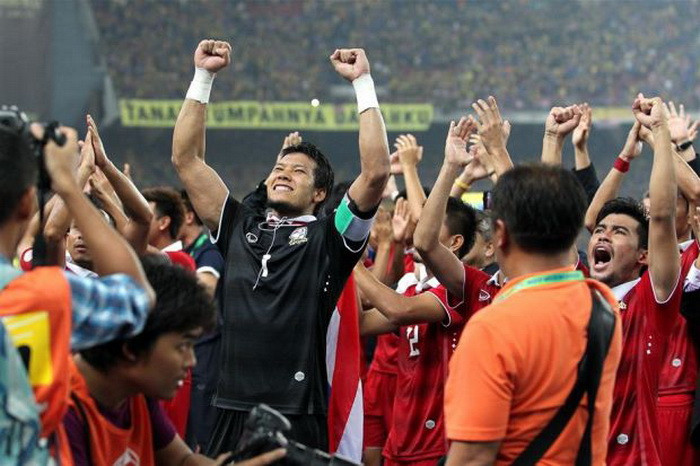 ... kết quả quá đủ để Thái Lan giành chiến thắng chung cuộc 4-3 sau hai lượt trận chung kết. (Nguồn: AP)