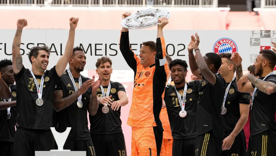 Đây là danh hiệu Bundesliga thứ 9 liên tiếp của Hùm xám. (Nguồn: FcBayern)