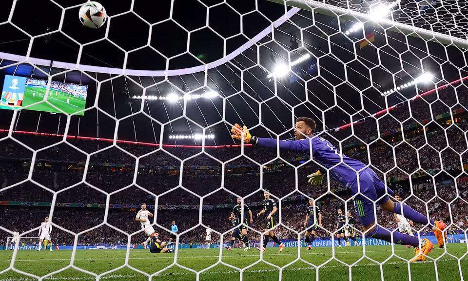 Đến phút 68, Niclas Füllkrug ghi bàn nâng tỷ số lên 4-0 cho Đội tuyển Đức. (Nguồn: Reuters)