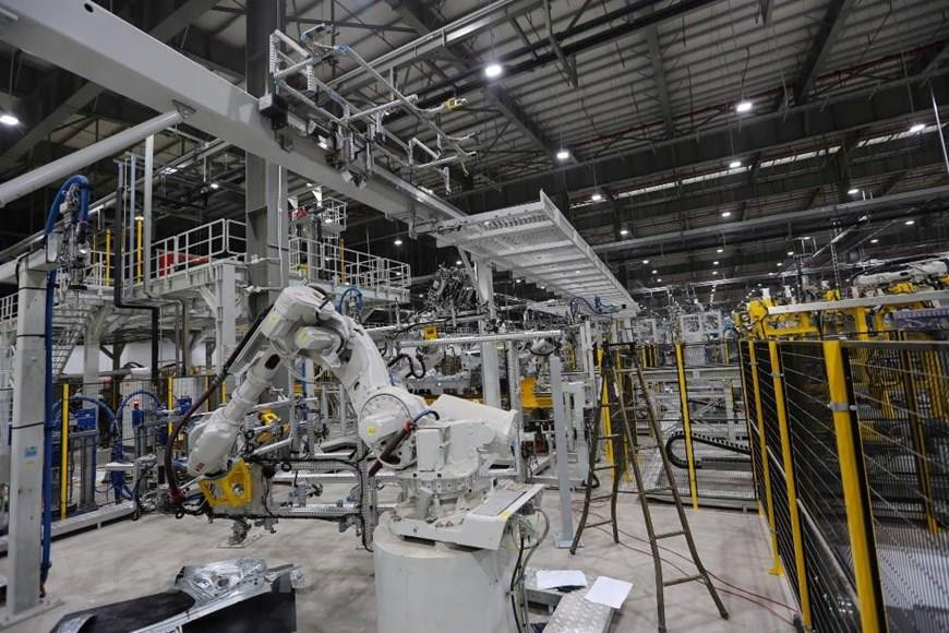 Mục tiêu của VINFAST là trở thành nhà sản xuất ôtô hàng đầu Đông Nam Á với công suất thiết kế lên đến 500.000 xe/năm vào năm 2025. (Ảnh: Minh Sơn/Vietnam+)