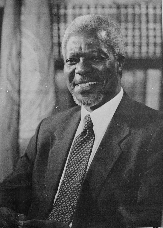 Tổng Thư ký thứ 7 của Liên hợp quốc Kofi Annan (1996 - 2006) là Tổng Thư ký xuất sắc nhất trong lịch sử Liên hợp quốc. Ông được nhận giải thưởng Nobel vì Hòa bình ngày 10/12/2001. (Ảnh: Tư liệu TTXVN)