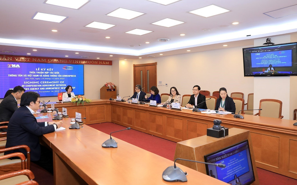 Quang cảnh Lễ ký kết. (Ảnh: Tuấn Anh/TTXVN)