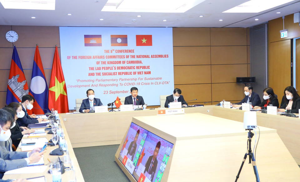 Hình ảnh Chủ nhiệm Ủy ban Đối ngoại của Quốc hội Việt Nam Vũ Hải Hà phát biểu.(Ảnh: Nguyễn Điệp/TTXVN)