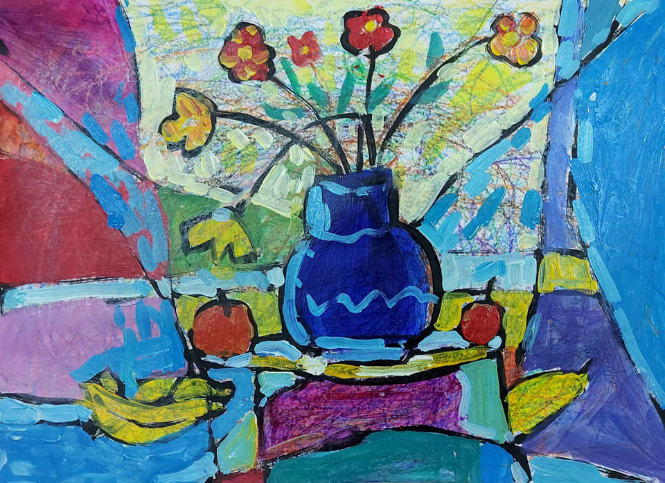 Một tác phẩm của họa sỹ nhí Cổ Đô. (Nguồn: Vietnam+)