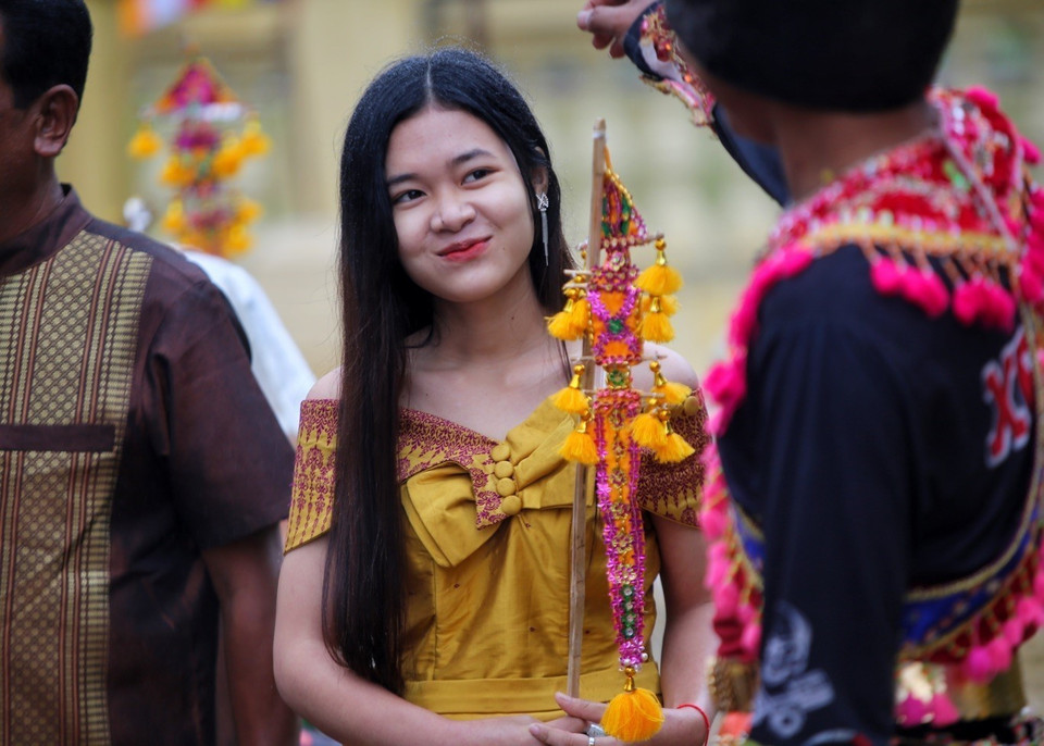 Thiếu nữ Khmer. (Ảnh: Tuấn Đức/TTXVN) 