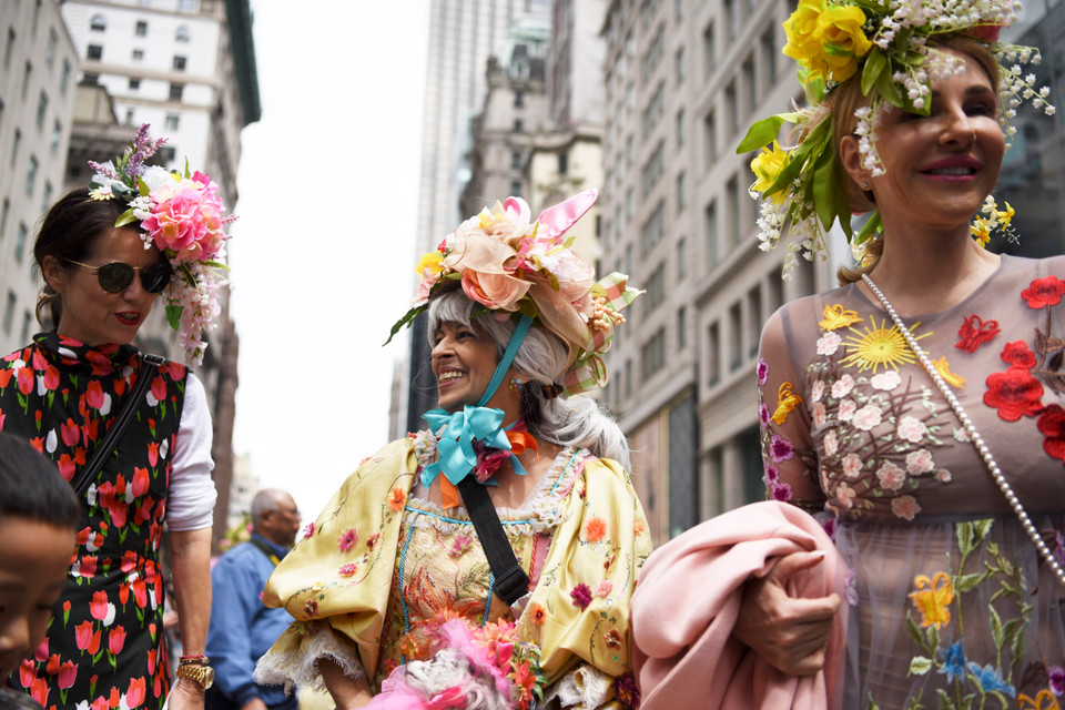 Lễ diễu hành mừng ngày lễ Phục sinh đã trở thành một trong những hoạt động truyền thống của người dân thành phố New York kể từ những năm đầu thế kỷ XIX. (Ảnh: THX/TTXVN)