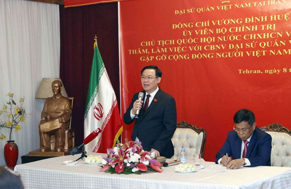 Chủ tịch Quốc hội Vương Đình Huệ phát biểu. (Ảnh: Doãn Tấn/TTXVN)