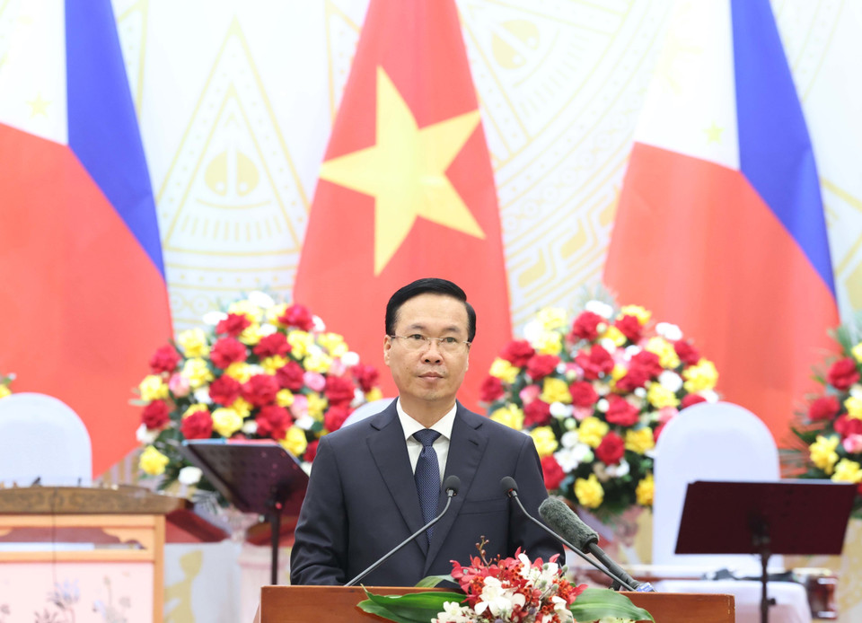 Chủ tịch nước Võ Văn Thưởng phát biểu. (Ảnh: Thống Nhất/TTXVN)