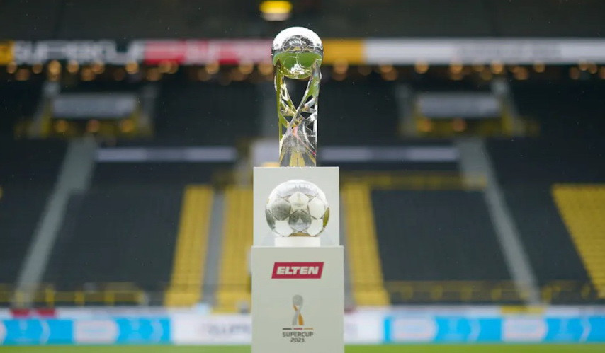 Chiếc cúp dành cho đội giành chiến thắng trong trận 'đại chiến' Bayern-Dortmund. (Nguồn: fcbayern)