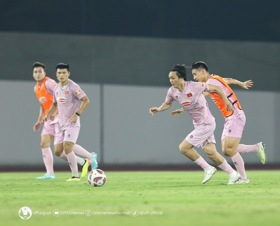 Tất cả các cầu thủ đều đang rất nỗ lực với mục tiêu giành chiến thắng. (Nguồn: VFF)