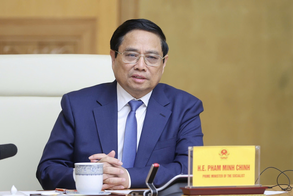 Thủ tướng Phạm Minh Chính tiếp Hội đồng Tư vấn Kinh doanh ASEAN (ASEAN BAC). (Ảnh: Dương Giang/TTXVN)