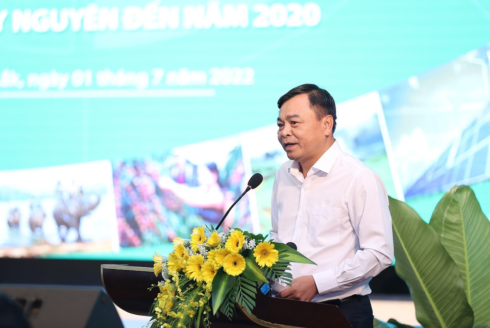 Thứ trưởng Bộ Nông nghiệp và Phát triển nông thôn Nguyễn Hoàng Hiệp phát biểu. (Ảnh: Dương Giang/TTXVN)