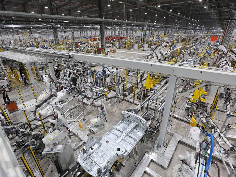 Nhà máy VinFast đặt tại Cát Hải, Hải Phòng. (Ảnh: Minh Sơn/Vietnam+)