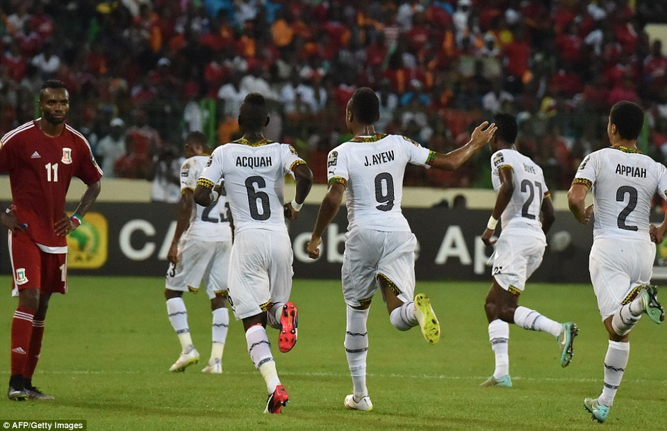 Ở trận đấu này, Ghana đã tạo ra thế áp đảo.