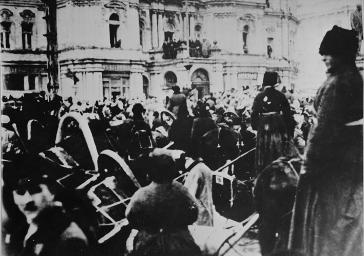 Thành phố Kiev trong những ngày đầu Cách mạng Tháng Mười. (Ảnh: Tư liệu TTXVN)