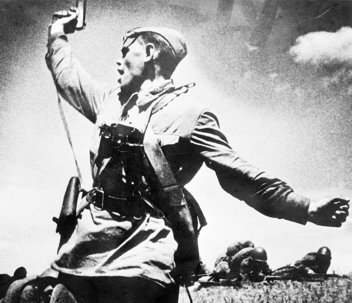 Hình ảnh chiến sỹ Hồng quân Liên Xô trong cuộc chiến tranh Vệ quốc (1941 - 1945). (Ảnh: Tư liệu TTXVN)