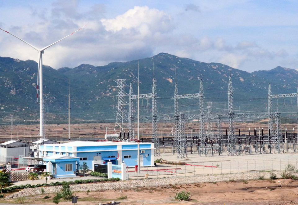 Vùng kinh tế trọng điểm phía Nam của tỉnh Ninh Thuận thu hút nhiều doanh nghiệp đầu tư vào lĩnh vực năng lượng tái tạo. (Ảnh: Công Thử/TTXVN)