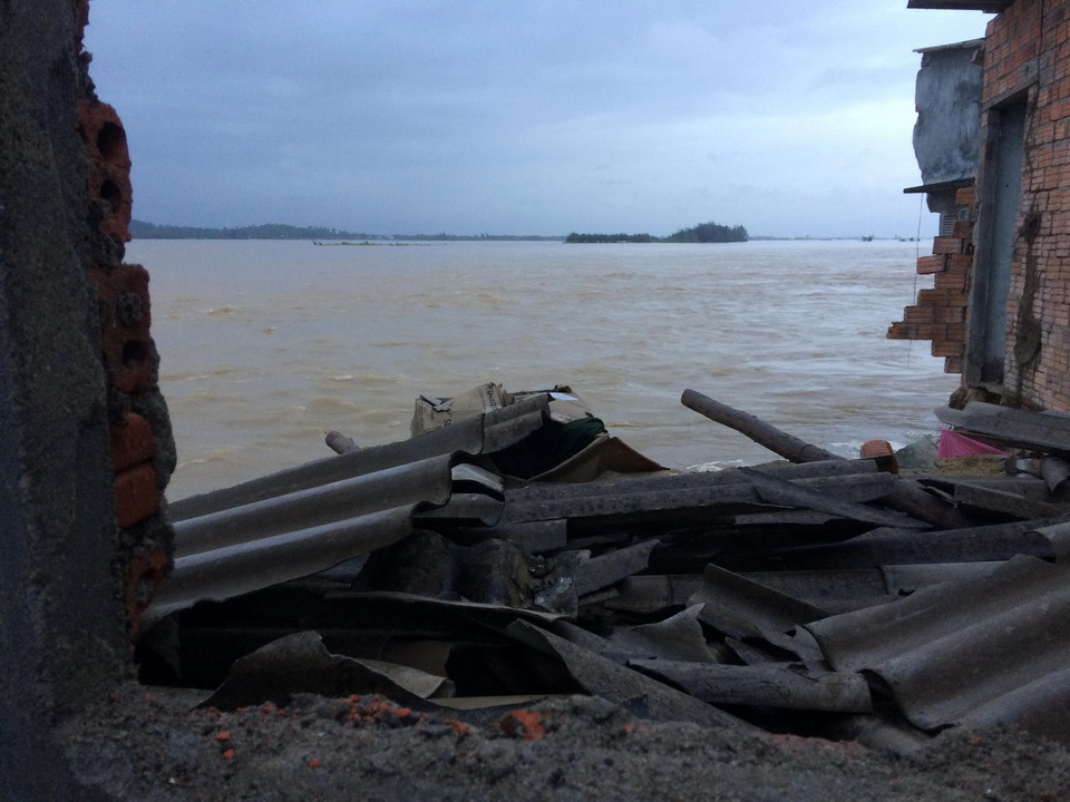 Những dấu vết còn lại của một ngôi nhà. (Ảnh: Phước Ngọc/TTXVN)