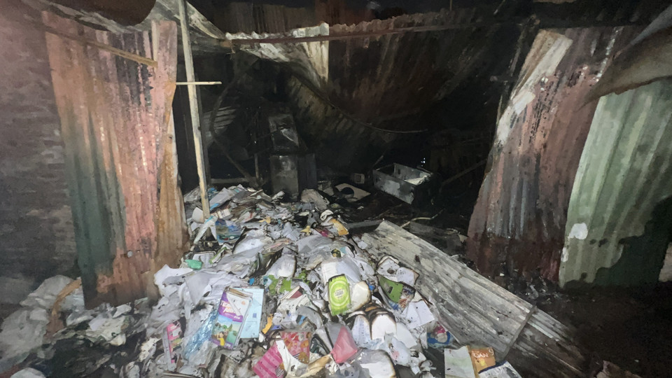 Hiện trường vụ cháy. (Ảnh: TTXVN phát)