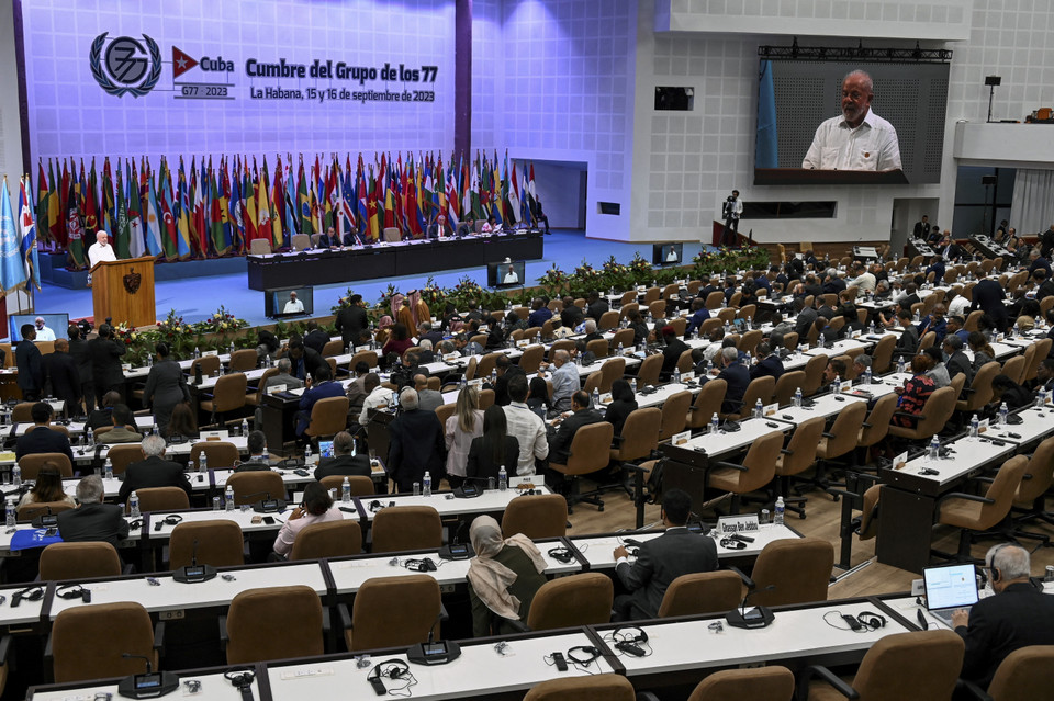 Ngày 16/9/2023, Hội nghị Thượng đỉnh Nhóm các nước đang phát triển (G77) và Trung Quốc đã bế mạc. (Ảnh: AFP/TTXVN)