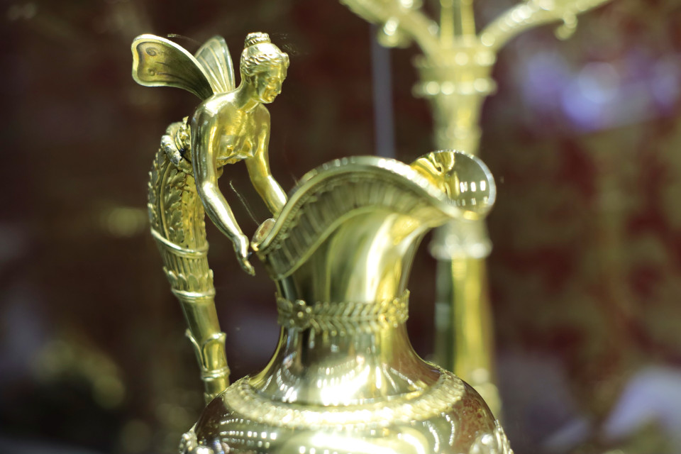 Hiện vật trưng bày tại bảo tàng Faberge. (Ảnh: Trần Hiếu/Vietnam+)