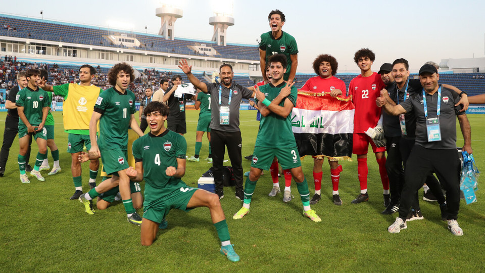 U23 Iraq đã lách khe cửa hẹp để đi tiếp và họ sẽ chạm trán chủ nhà ở trận đấu tiếp theo. (Nguồn: AFC)