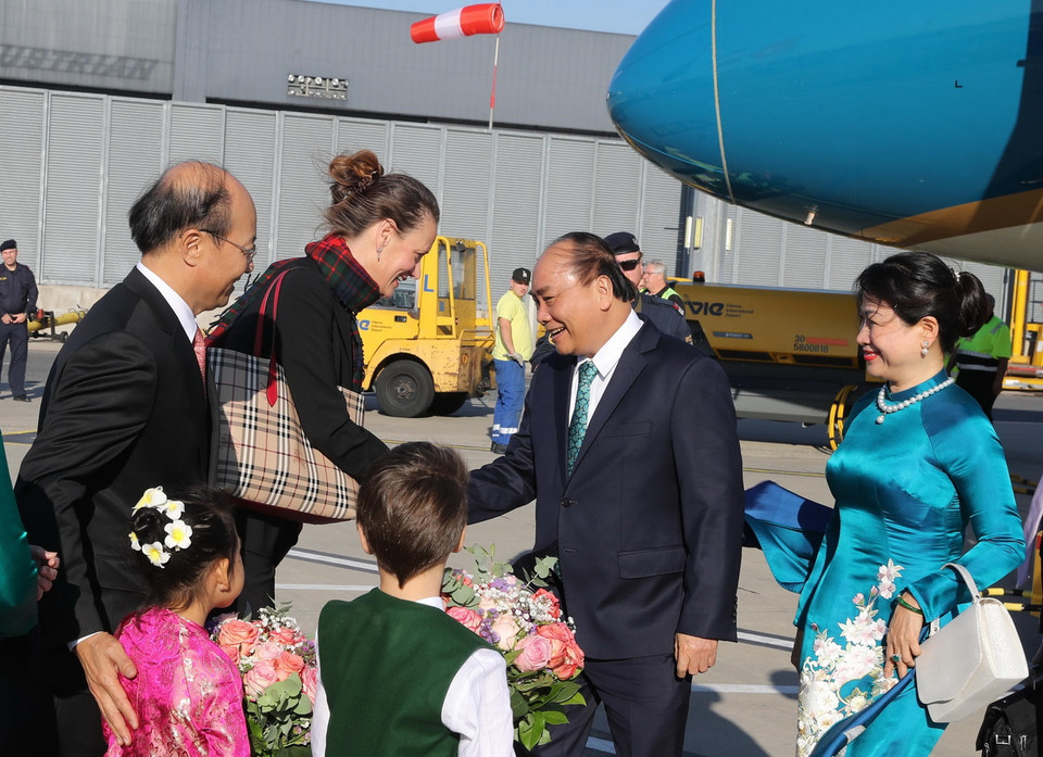 Chuyến thăm diễn ra theo lời mời Thủ tướng Cộng hòa Áo Sebastian Kurz. (Ảnh: Thống Nhất/TTXVN)