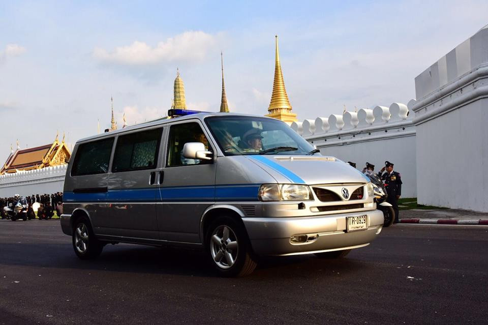 Chiếc xe chở linh cữu Nhà vua Thái Lan Bhumibol Adulyadej. (Nguồn: Channel NewsAsia)