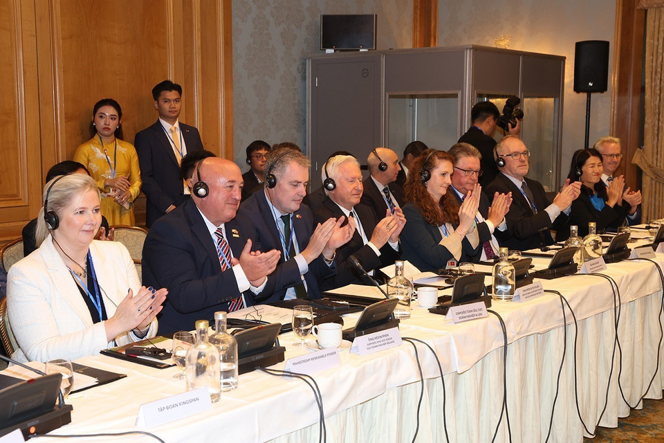 Các doanh nghiệp Ireland dự buổi gặp mặt. (Ảnh: Trí Dũng/ TTXVN)