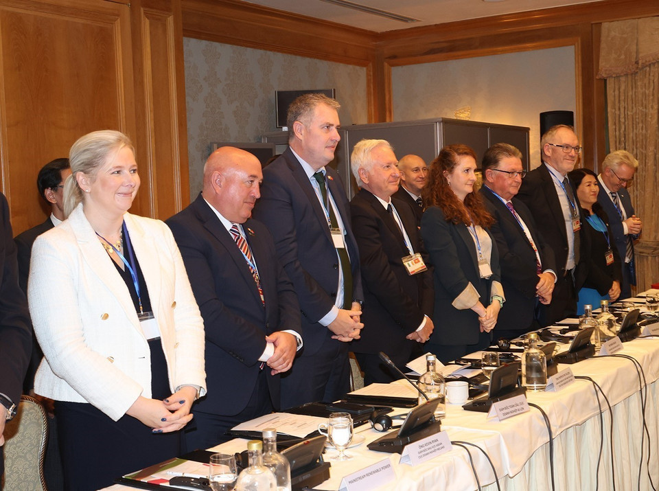 Các doanh nghiệp Ireland dự gặp mặt. (Ảnh: Trí Dũng/ TTXVN)