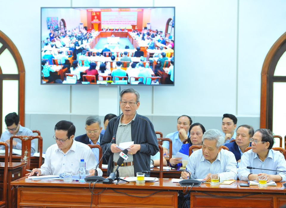 Đại biểu tham dự phát biểu tại hội nghị. (Ảnh: Minh Đức/TTXVN)