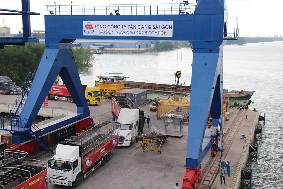 Cảng Tân Cảng-Cái Cui (Cần Thơ) thuộc Tổng Công ty Tân Cảng Sài Gòn. (Ảnh: Thanh Sang/TTXVN)