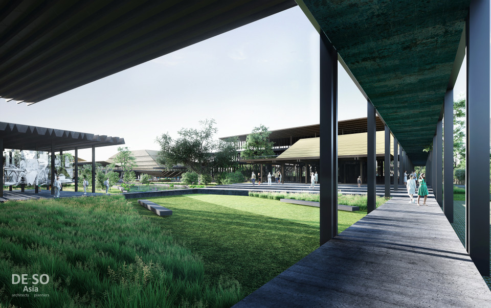 Phối cảnh quy hoạch bảo tồn, tôn tạo Khu lưu niệm Chủ tịch Hồ Chí Minh. (Nguồn: Vietnam+)