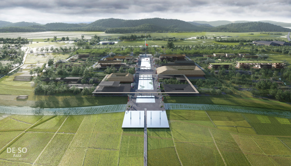 Phối cảnh quy hoạch bảo tồn, tôn tạo Khu lưu niệm Chủ tịch Hồ Chí Minh. (Nguồn: Vietnam+)