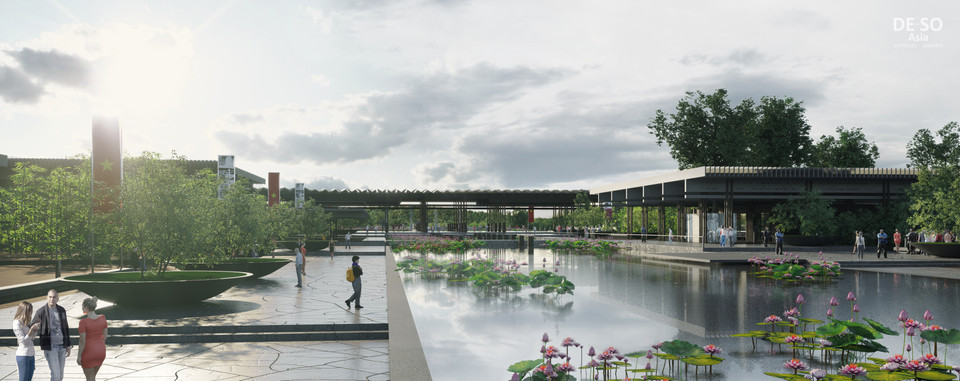 Phối cảnh quy hoạch bảo tồn, tôn tạo Khu lưu niệm Chủ tịch Hồ Chí Minh. (Nguồn: Vietnam+)