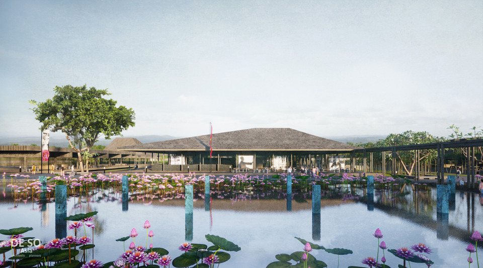 Phối cảnh quy hoạch bảo tồn, tôn tạo Khu lưu niệm Chủ tịch Hồ Chí Minh. (Nguồn: Vietnam+)