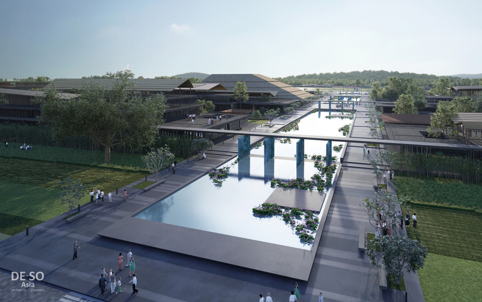 Phối cảnh quy hoạch bảo tồn, tôn tạo Khu lưu niệm Chủ tịch Hồ Chí Minh. (Nguồn: Vietnam+)